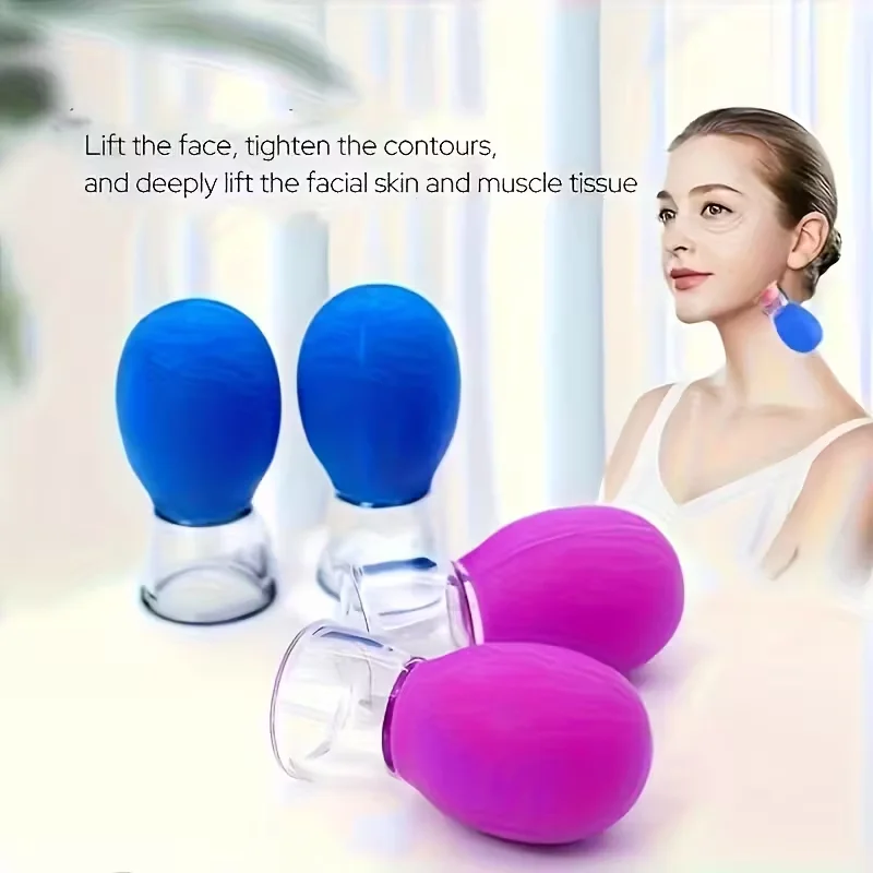 Silicone Cupping Set for Face & Body, Vacuum Suction Massager for Meridians, Nipple Corrector, Facial & Back Walking Cupper
