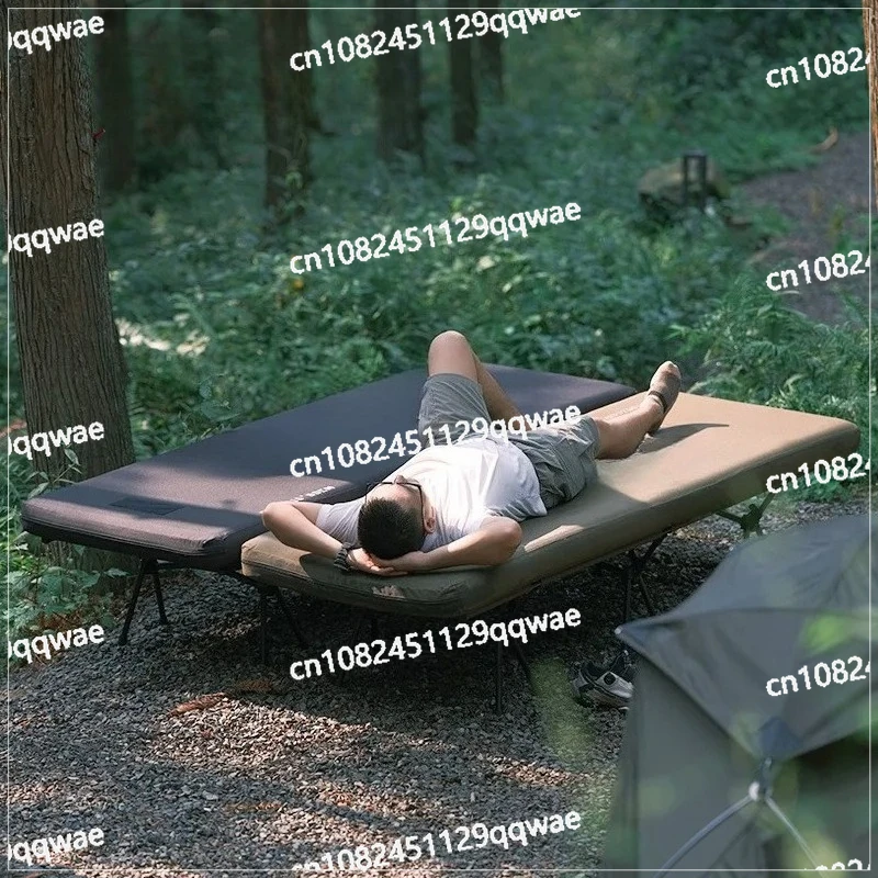 Elevated Off-Ground Inflatable Camping Bed , Folding Portable Mattress with High-Elasticity Drawing for Outdoor Travel