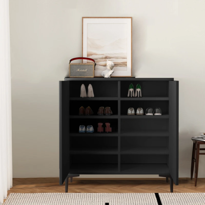 Nordic Japanese Shoe Cabinet Living Room Vestibule Display Cabinet Large Capacity Door Storage Cabinet Sapateira Furniture WKSC