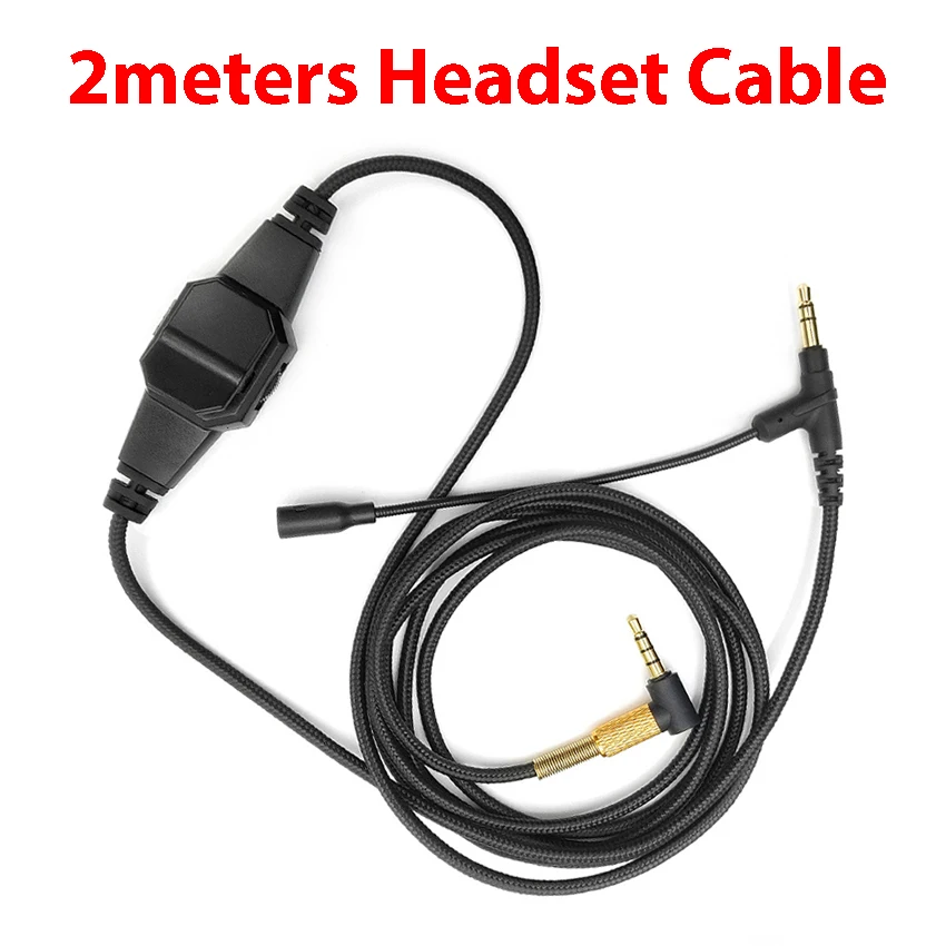 

2-Meter Headset Cable Replacement Boom Microphone V-MODA Cable Gaming Headset Accessories