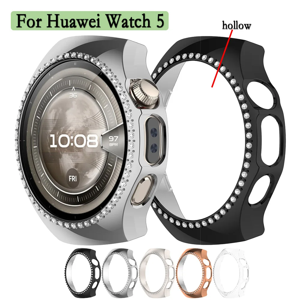 For Huawei Watch 5 42/46mm Protective Case Hollow PC Hard Shell Protector Frame Decoration  For Huawei Watch 5