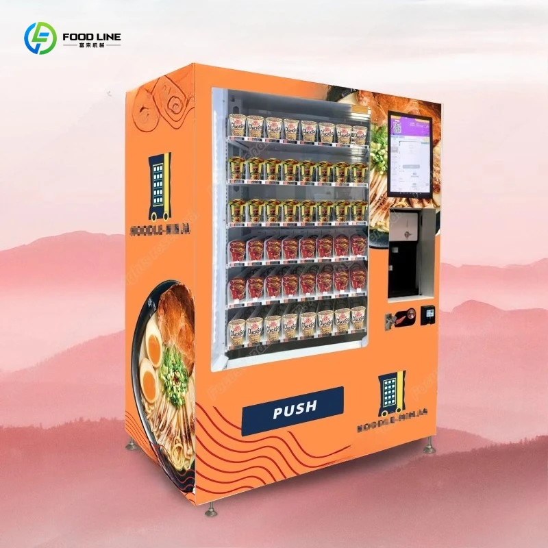 

Customized Large Capacity Automated Ramen Vending Machine Instant Noodle Hot Water Heated for 24 Hours