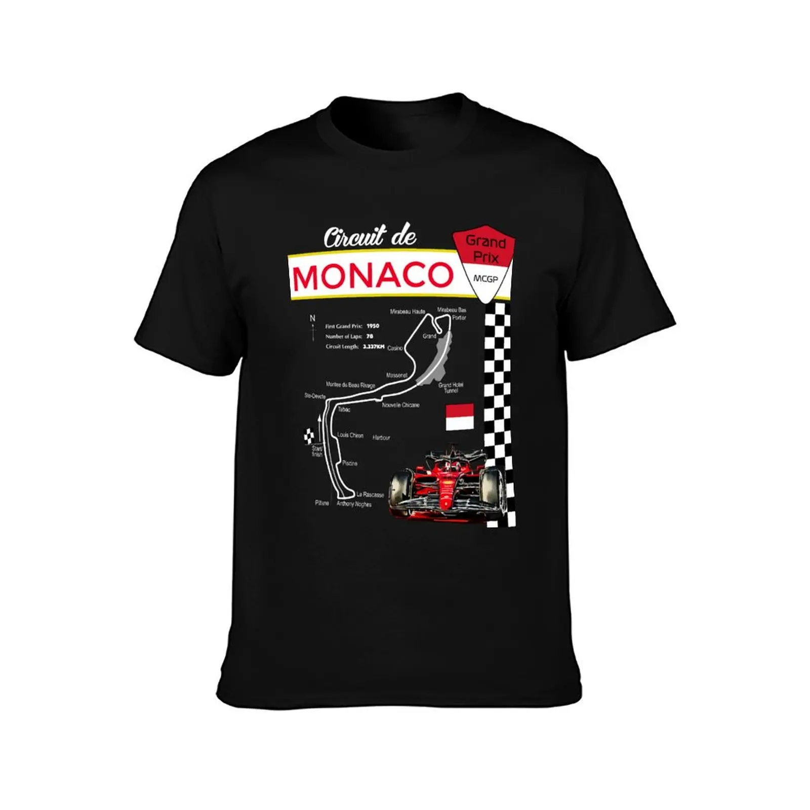 Circuit de Monaco T-Shirt All Match Basic Short Sleeve Top T-Shirt