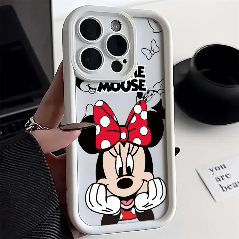 Disney Cute Mickey Minnie for Apple iPhone 13 15  Pro Max 14 13 Pro 11 12 7 8 Plus X XS MAX XR 14 Plus Silicone Phone Case funda