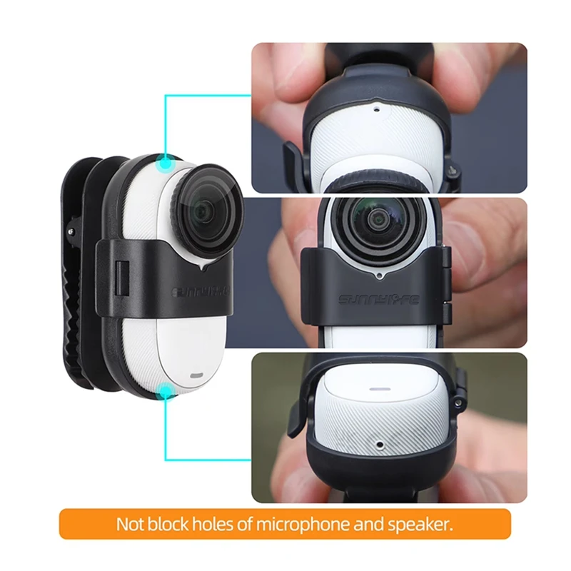 MAKE-Rucksack-Clip-Halter, Anti-Shake, 360-Grad-Drehung, Clip-Halterung für Insta360 GO 3S Sportkamera-Zubehör