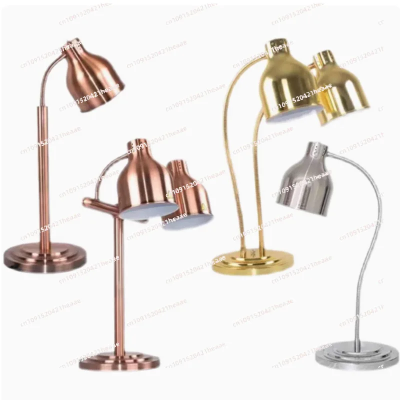 Single and double head buffet food insulation table lamp catering heating lamp barbecue lamp food warming