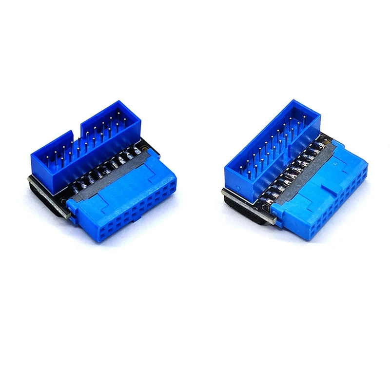 USB 헤더 어댑터 USB 3.2 GEN1 19 핀/20 핀 소켓, 90 도 스티어링 팔꿈치 컨버터, DIY 데스크탑 마더보드