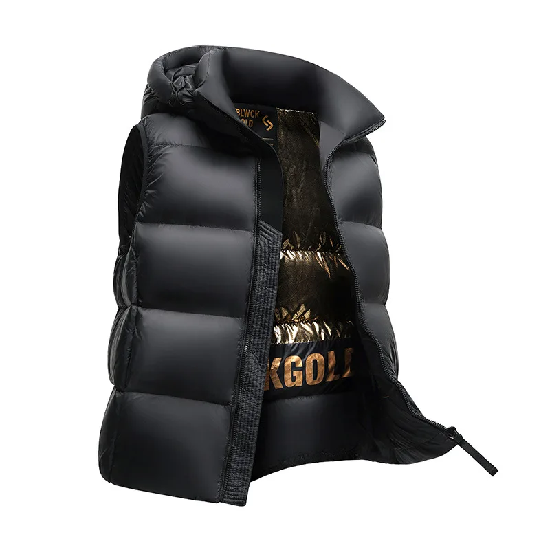 

brand Men Vest down waistcoat winter sleeveless jacket men's lightweight waistcoat thick Sleeveless warm Waistcoat Man