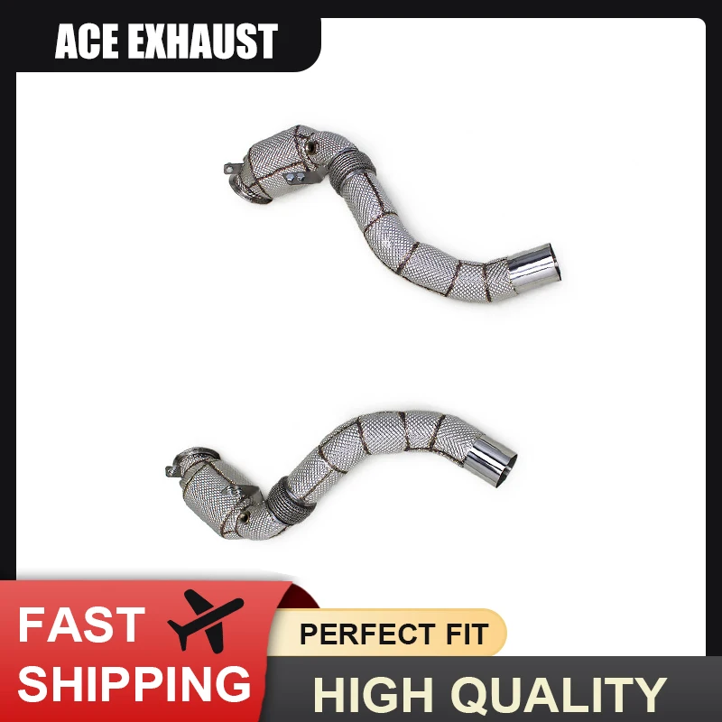 

ACE Downpipe for BMW N63 4.4T X5/X6/X7 M850 M50i M850i M550i 750i G15 Stainless Steel with Heatshield Downpipe with Catalyst
