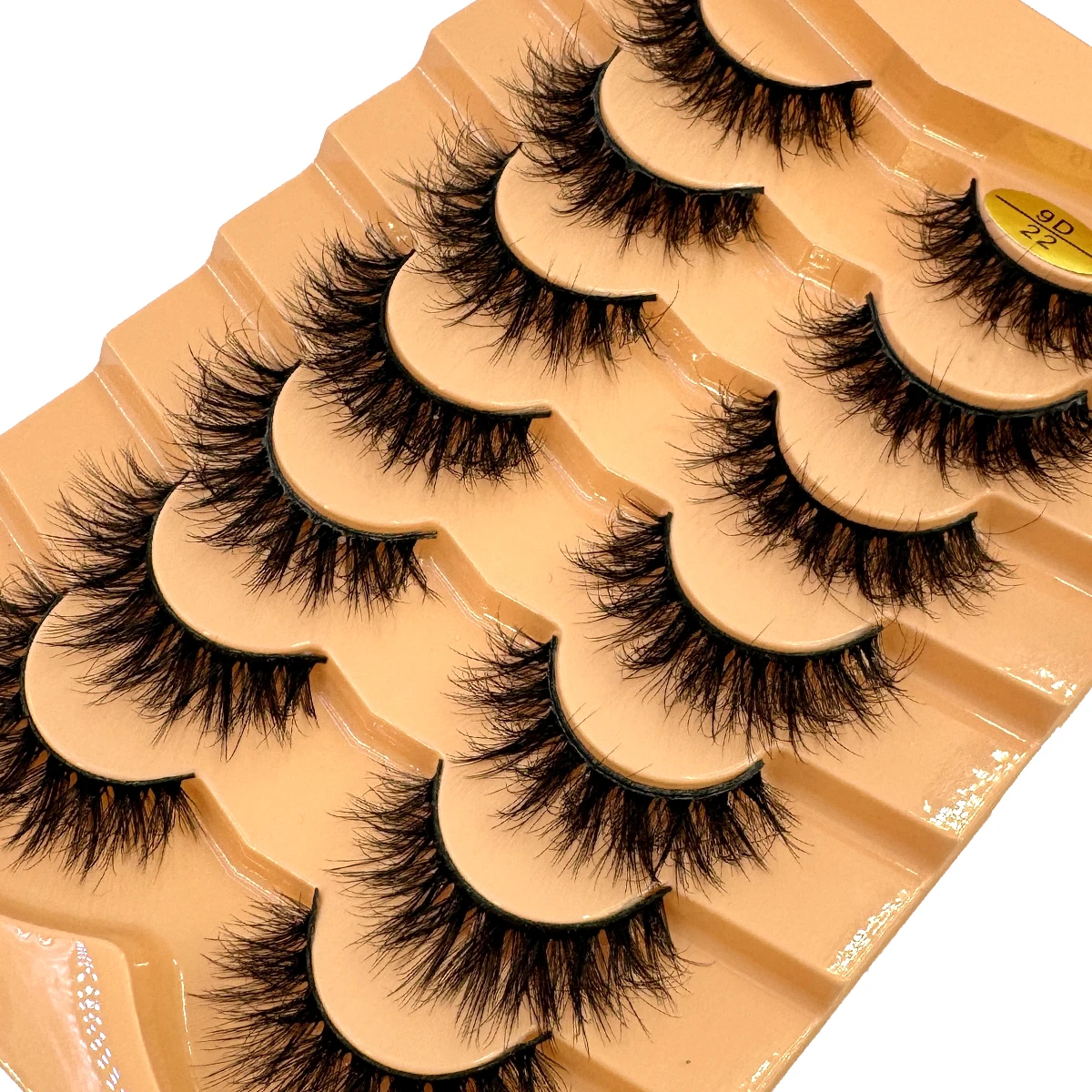 Ciglia finte 9D ciglia di pelliccia di visone 7 paia di ciglia finte naturalmente spesse occhi di gatto spessi e soffici, adatte per tutti i giorni/w