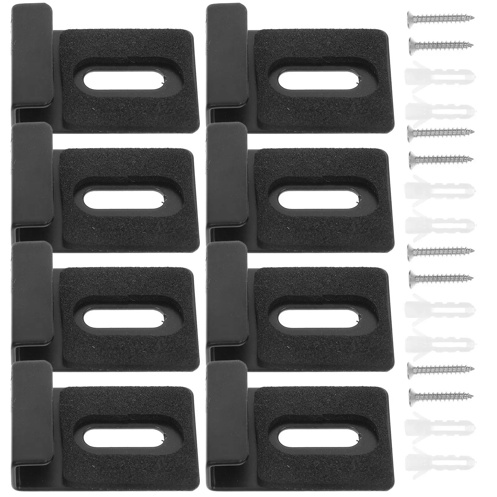 8Pcs Mirror Holder Stainless Steel Clips Heavy Duty Wall Mounting Frameless Mirror Hanging Hardware Kit for Wall Decor