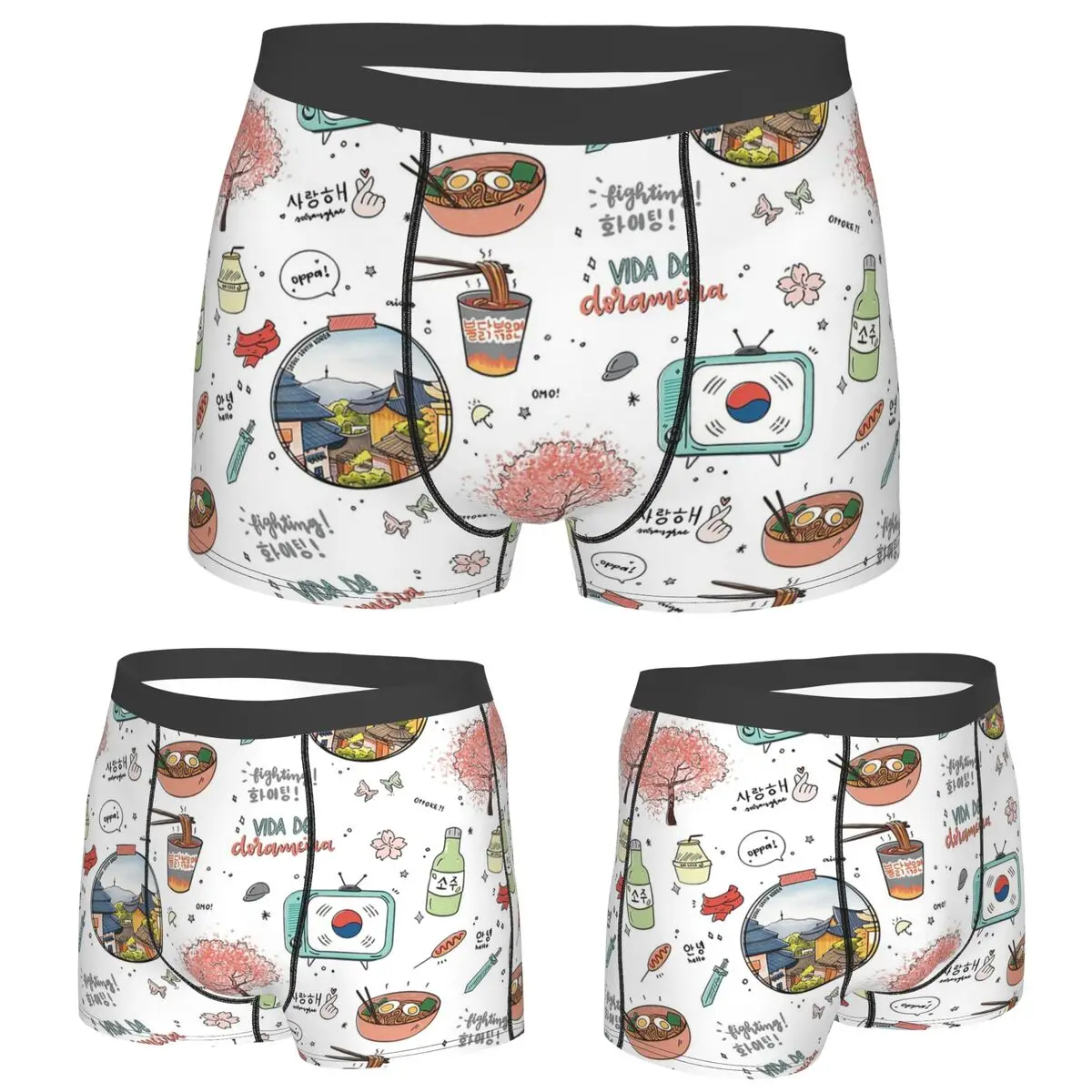 

Boxer Underpants Shorts Kdrama Dorama Korean Drama K-drama Soju Korea Cherry Blossom Panties Men's Comfortable Underwear