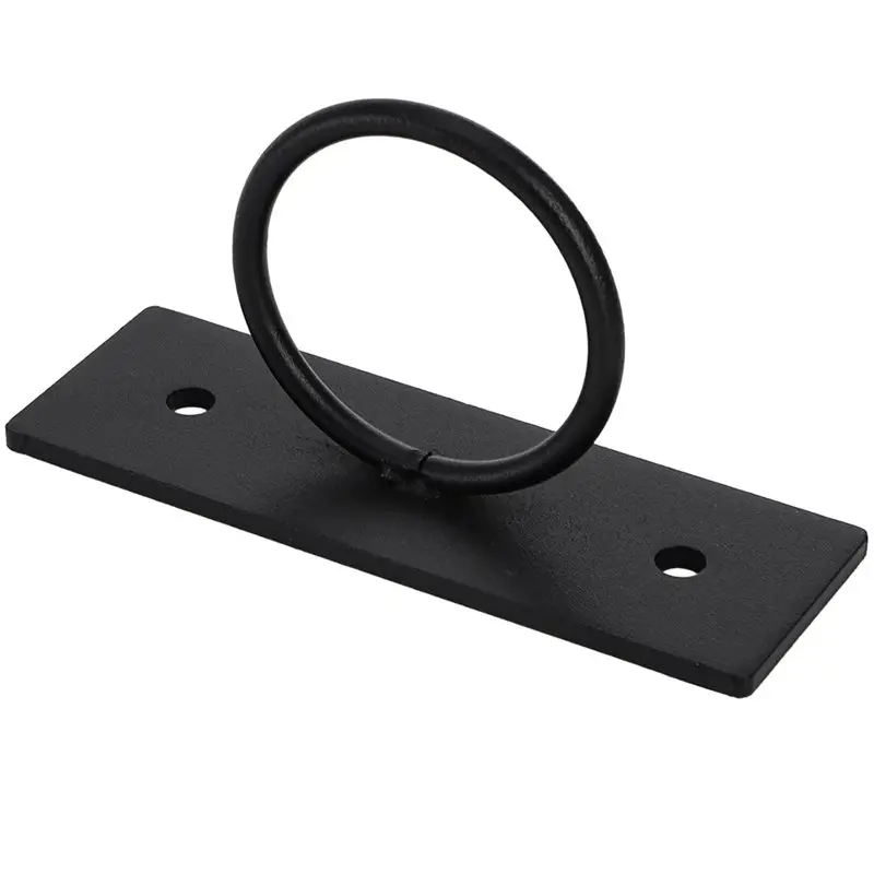 ABMS-Iron Ring Rope Support Holder(5-Pack), For Stair Railing, Deck, Wall& Ceiling Hooks- Decorative Drop Ring Brackets