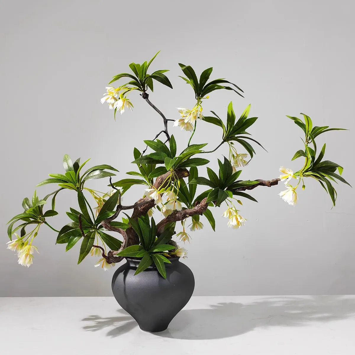 Not Real Plants with Vase Flower Artificial Plants and Flowers for Home Office Artificial Tree Desktop Ornaments