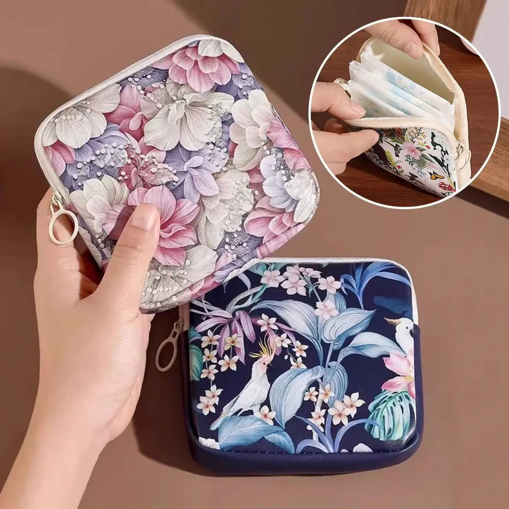 Creative Zipper Pouch Sanitary Pads Bag Large Capacity Multipurpose Coin Purse Mini Data Cables Organizer Travel