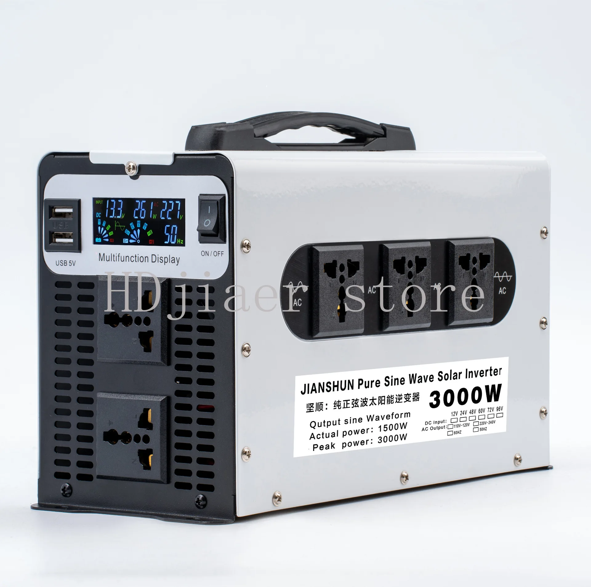 

Solar pure sine wave inverter, 12V-96V to 110V-220V, high power and ultra-stable output