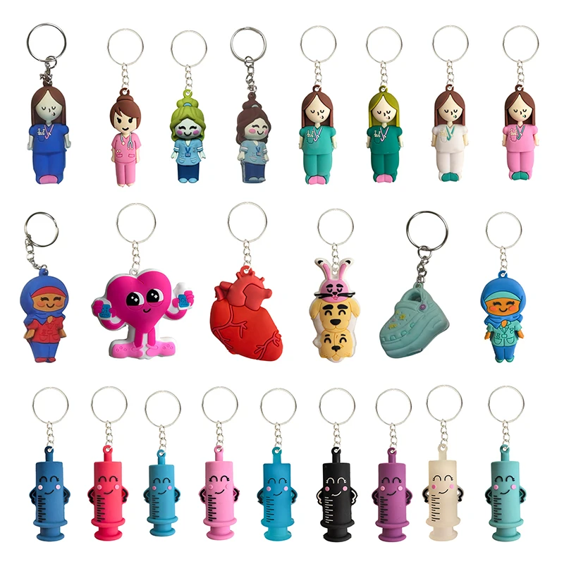 Ampoule Bottle Opener Keychain Syringe-Shaped Cutter Nurse Doctor Aid Medication Vial Breaker Tool Keyring Backpack Accessories
