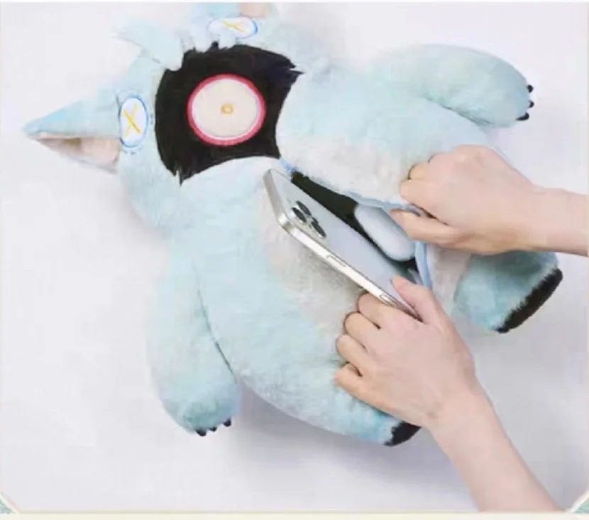 Fatui Genshin Impact Il Dottore Zandik The Doctor Monster Plush 37cm Doll Shoulder Bag Toy 7cm Keychain Charm Gift