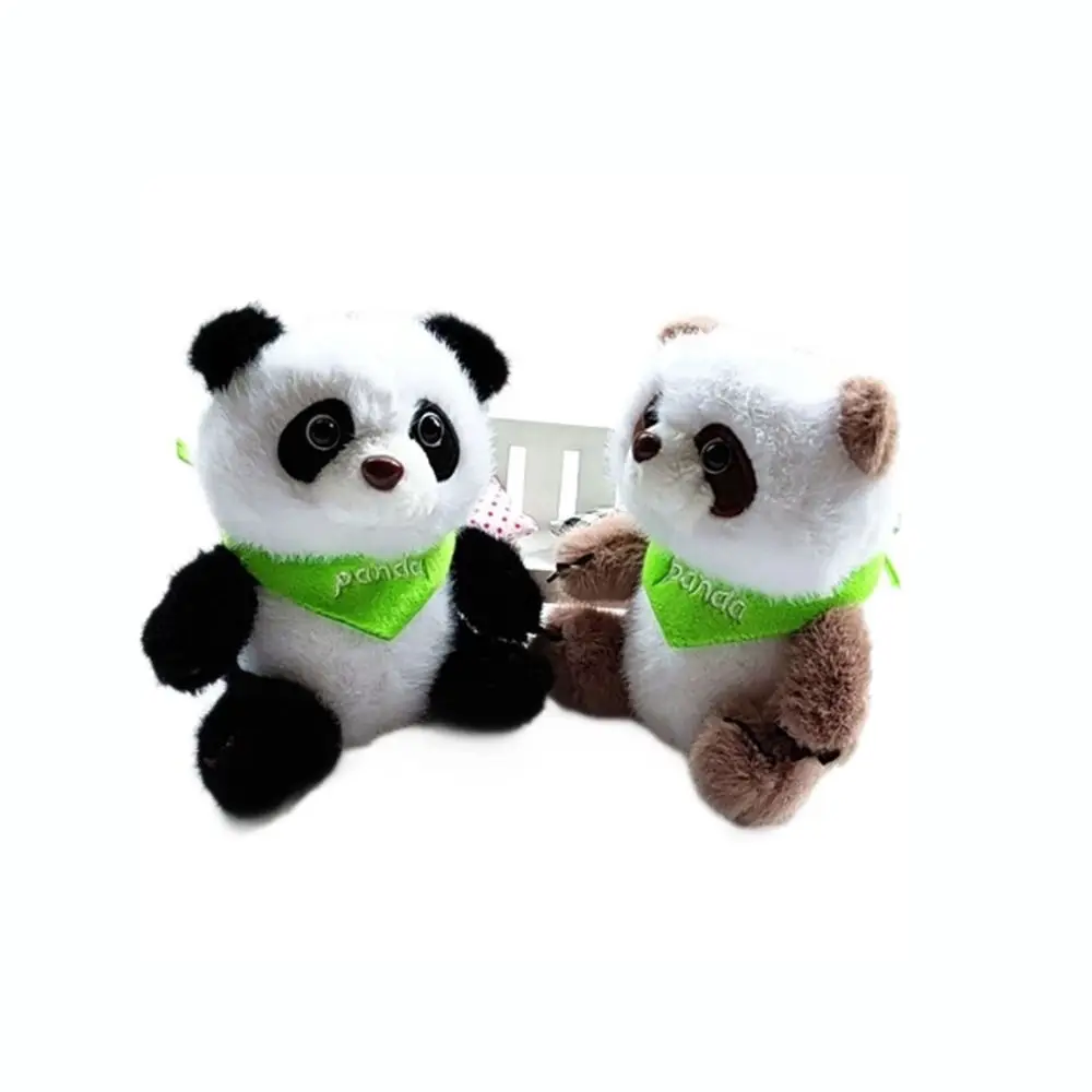 Portable Cute Panda Keychain Soft Delicate Plush Doll Bag Pendant Cartoon Fashion Car Key Ring Accessories Student