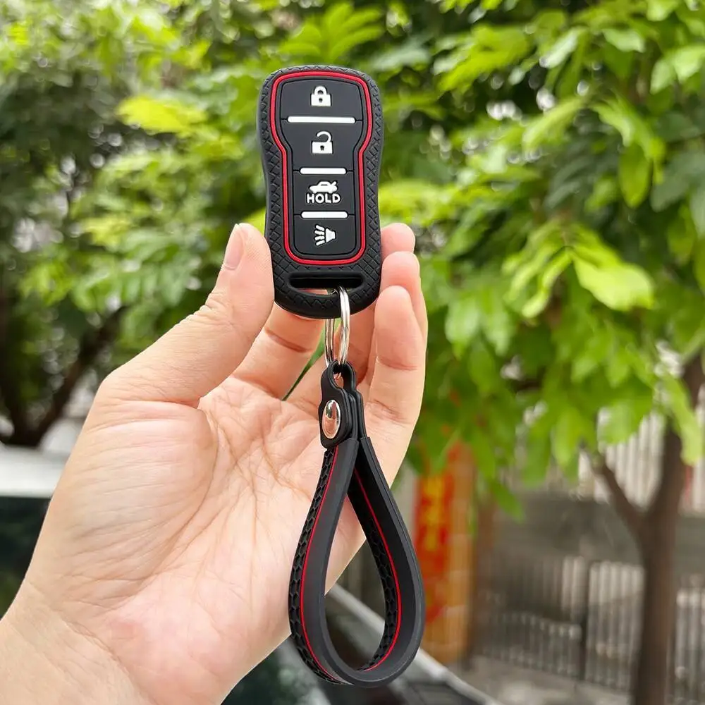 حامل سلسلة مفاتيح من السيليكون لنيسان تيدا سنترا X-trail T30 ألتيما فرونتير ماكسيما لإنفينيتي QX56 JA60 FX35 غطاء حافظة مفاتيح #4