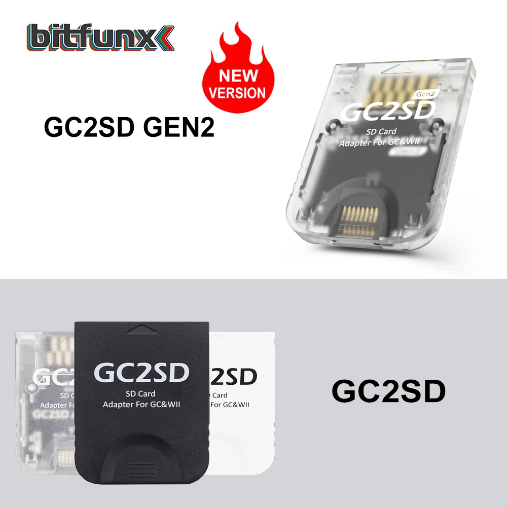 BitFunx GC2SD Adapter karty Micro SD Adapter karty pamięci TF Swisss do konsoli Nintendo GameCube/Wii
