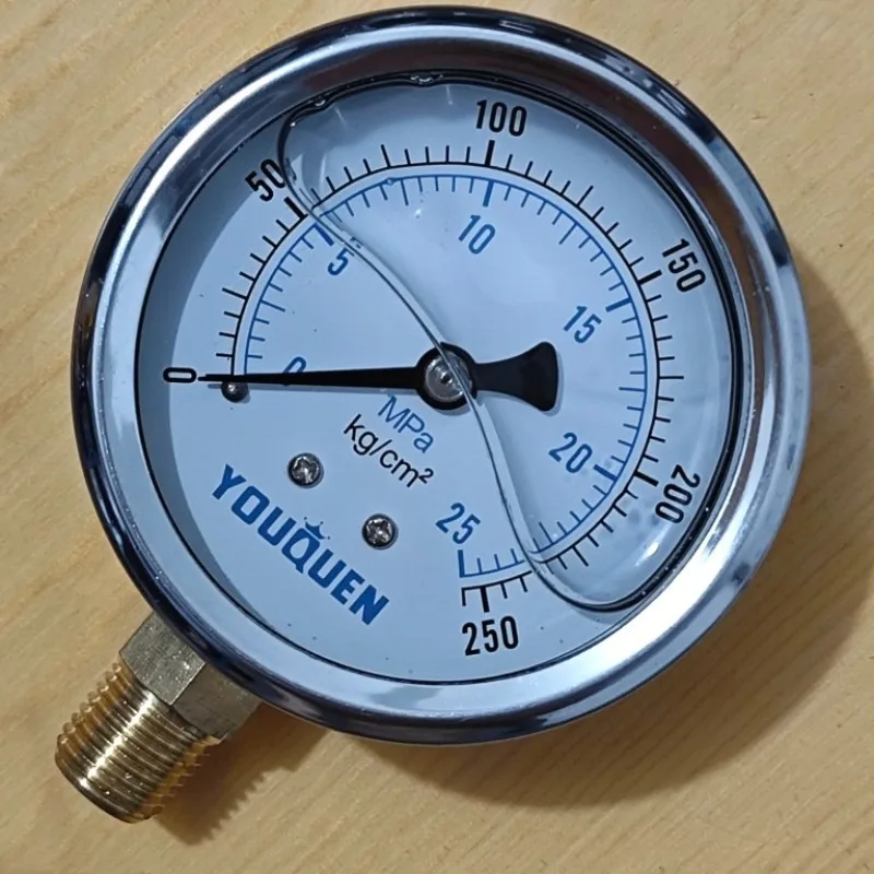 YOUQUEN Shock-resistant pressure gauge YN60 63 Hydraulic diameter Axial with frame 10/25/40 MPA 150kg/cm