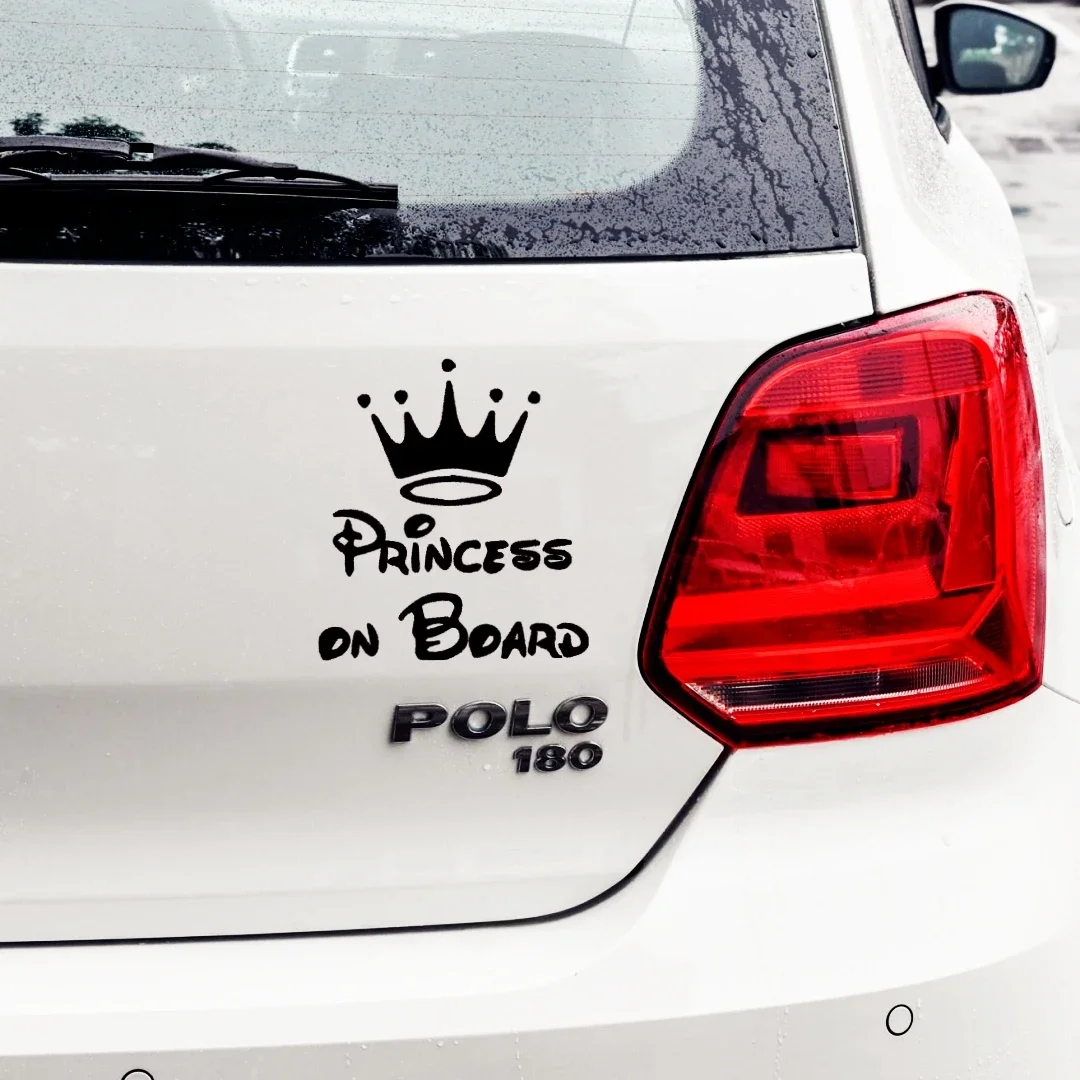 Car Stickers Princess Baby On Board Reflective Decals For Window Windshield Trunk Motorcycles Auto Tuning Styling