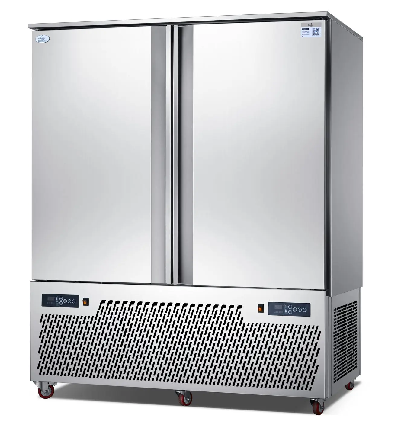Stainless Steel Plate Freezer with 30-Tray Big Capacity Upright Automatic Two-Door Shock Chiller for Food Freezing