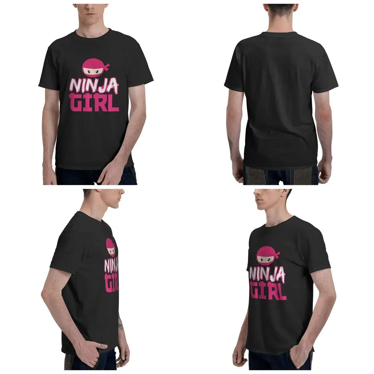 Spy Ninja Girl 100% Cotton T-Shirt Men'sClassic T Shirts Men O-Neck Short Sleeve S-6XL