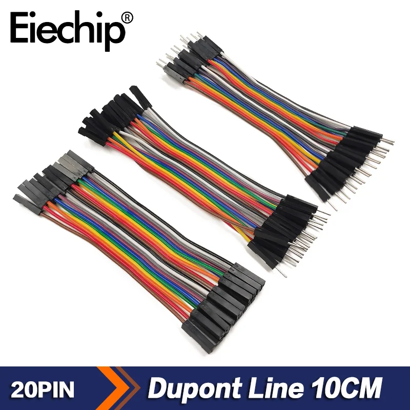 10CM 20PIN Dupont Wire Connector Dupont Cable Set Male To Male + Female To Female and Male To Female