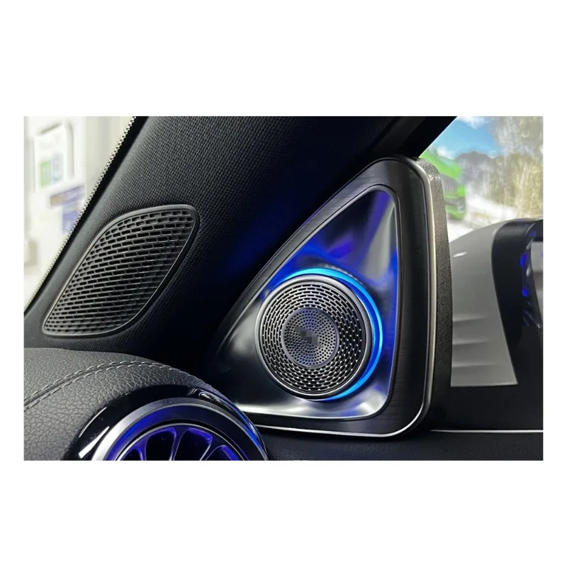 W177 A Class Rotary Tweeter LED Lamp, 64 Color Dynamic Interior Ambient Light Hatchback Car Interior Speaker Decor Kits