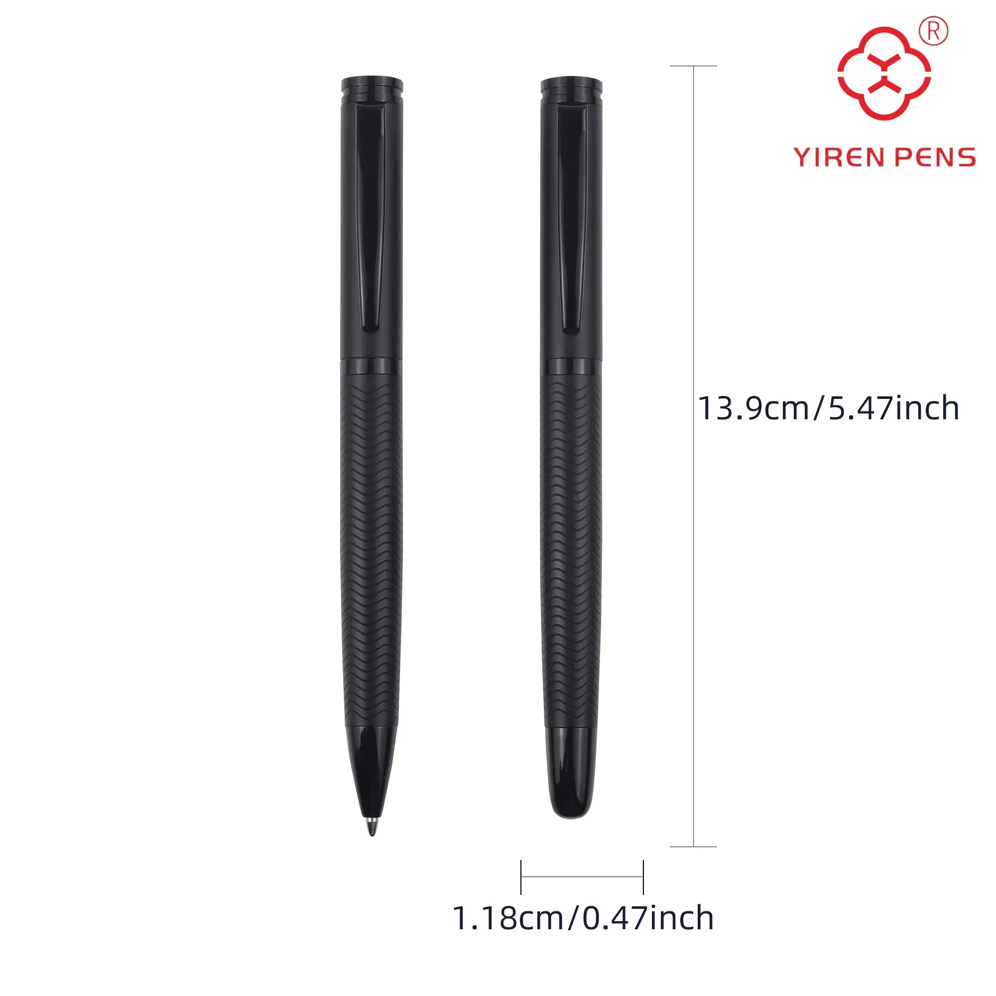 1 Pen Set, Including 1 Rollerball Pen And 1 Ballpoint Pen,High-end Business Signature Office Gift Stationery,Black Ink