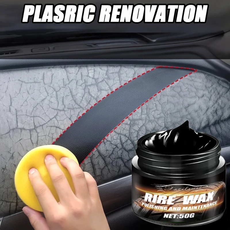 50 g Aufarbeitspaste für Kunststoffteile, Auto-Restaurierungspaste, Auto-Innendekoration und Polierwachs, multifunktionaler Auto-AkC