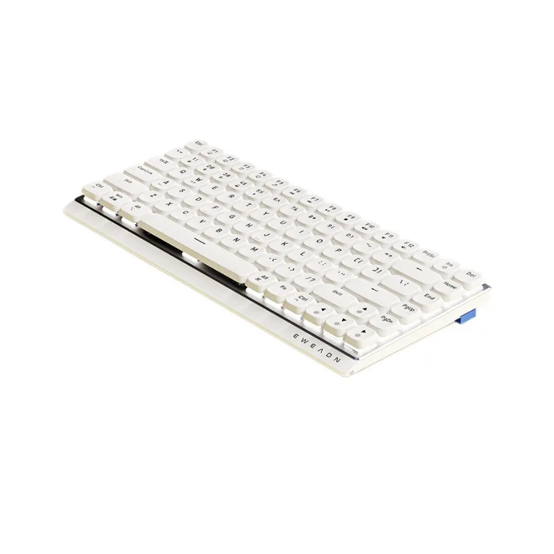 EWEADN MK84 Ultra Thin Flow Mechanical Keyboard Wireless Bluetooth Mute Down Axis Office Gaming Keyboard Dedicated Low Keycap