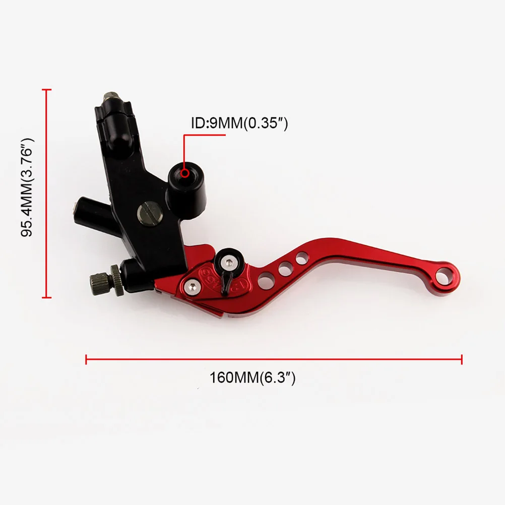 

1 Pair 7/8 Inch 22Mm Front Brake Clutch Master Cylinder Lever For Motorcycle Scooter Atv Aluminum Alloy Adjustable Handle Red
