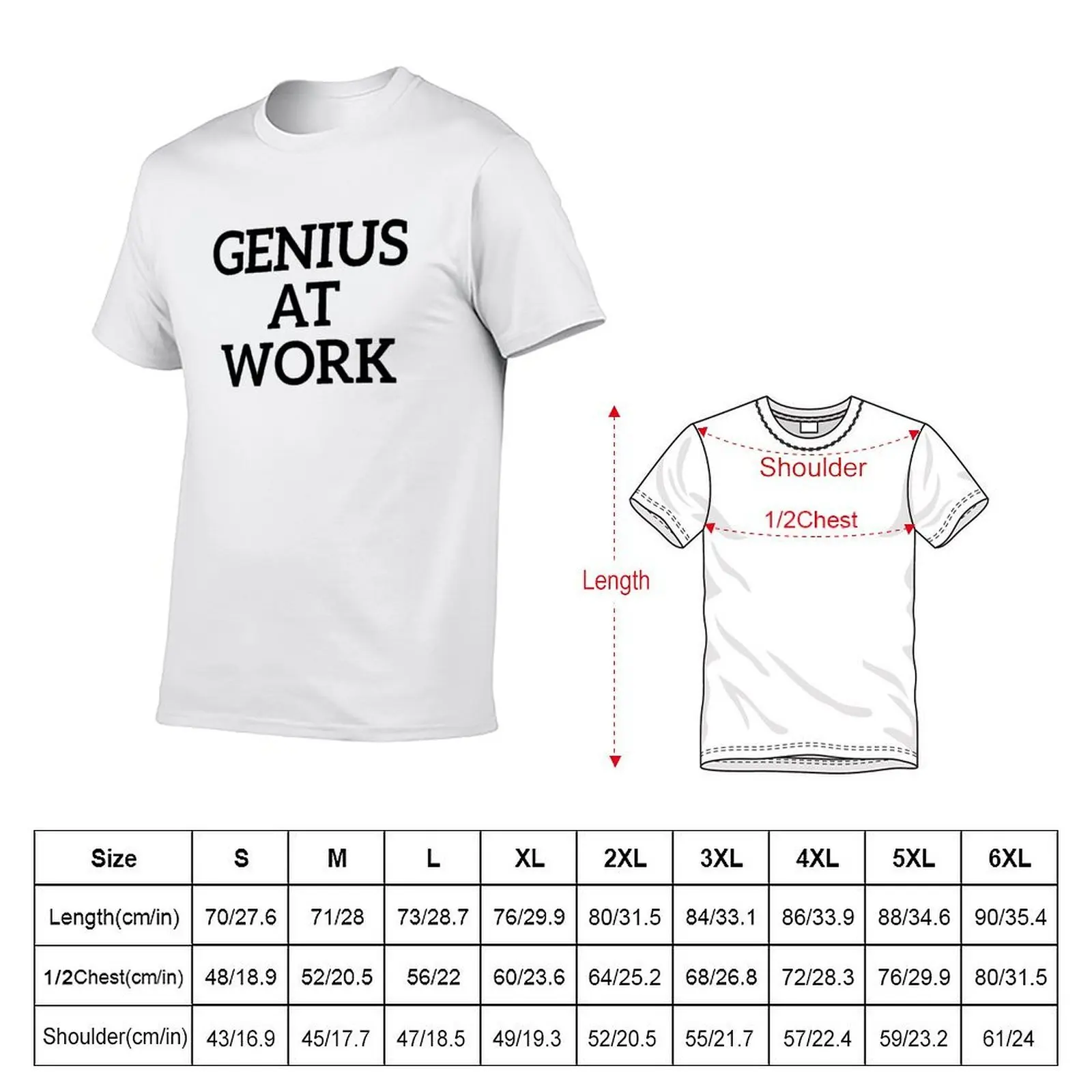 Genius at Work T-Shirt Plus Size Comfort Fit Tee
