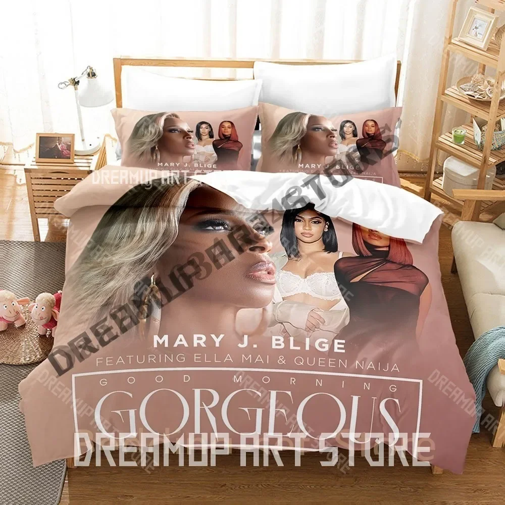 2026 3D Print Mary J. Blige Bedding Set Single Twin Full Queen King Size Bed Set Adult Kid Bedroom Duvetcover Sets Bed