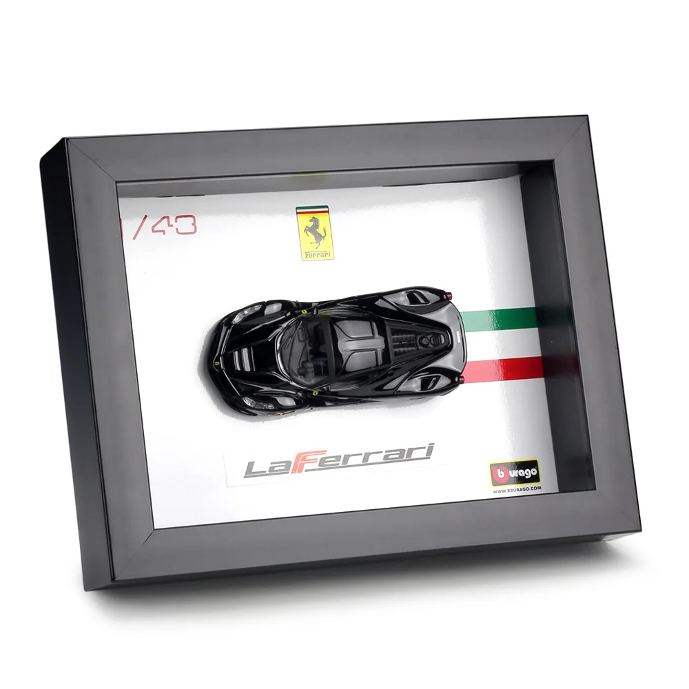 Bburago 1:43 Ferrari 599 GTO LaFerrari 488 GTB cadre Photo Version alliage voiture de sport modèle Collection cadeaux pour enfants décoration