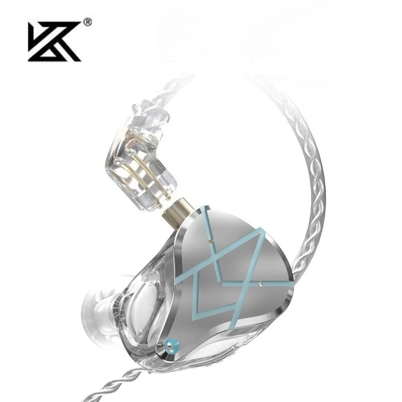 Наушники KZ ASX 20 BA Unit IEMs HIFI с балансным арматурным излучателем, проводные, внутриканальные, с шумоподавлением, для спорта.