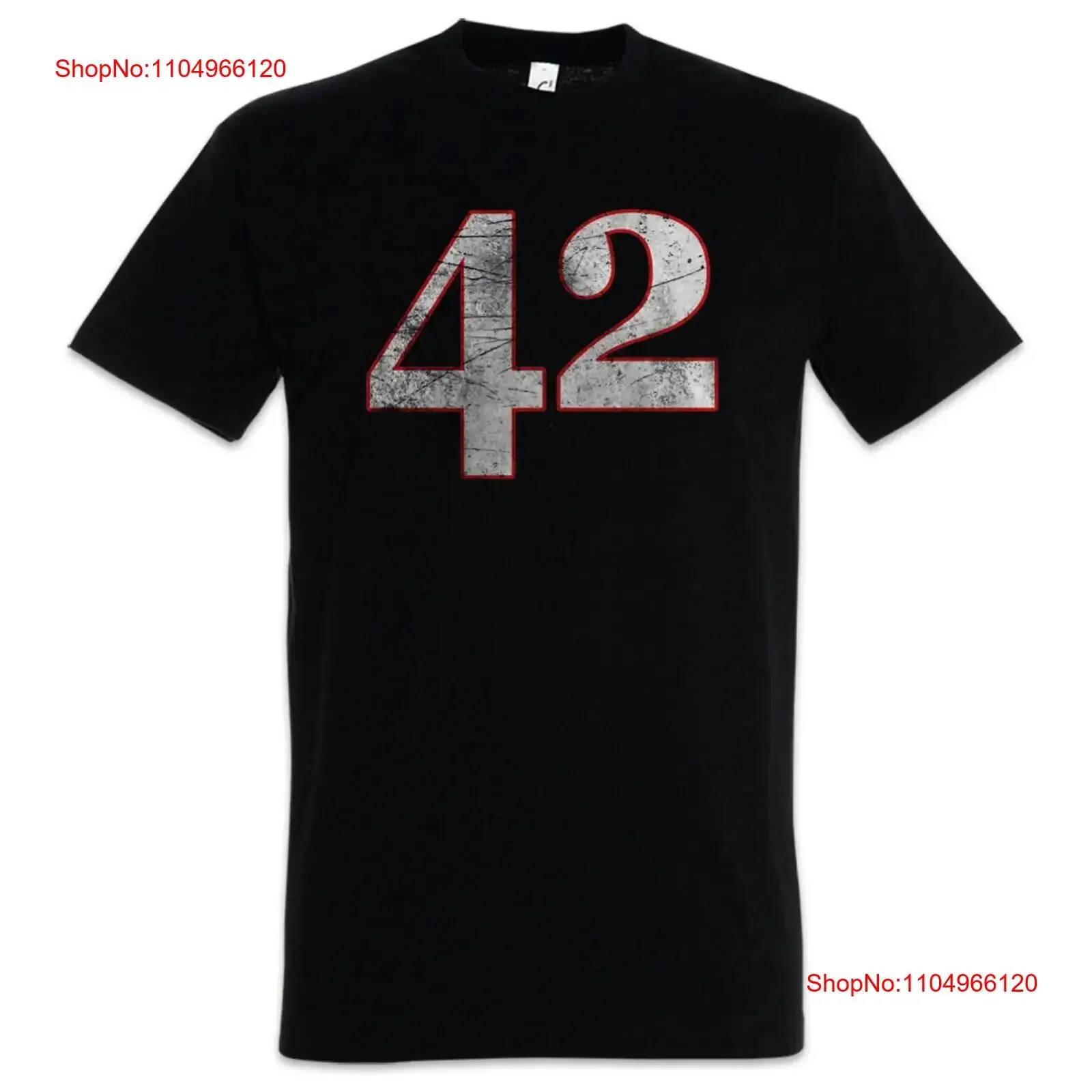 

42 Men T Shirt Fun Nummer Number Zahl The durch die Guide to Movie Book Buch answer Antwort Nerd Geek Truth vintage Washed