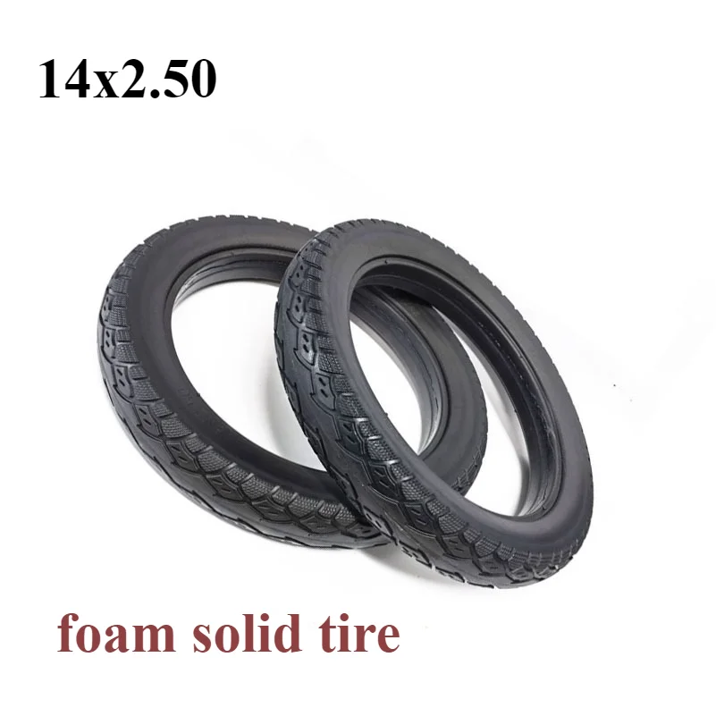 14x2.50 14 inch electric vehicle tire  non inflating and anti puncture foam solid tire without inner tube