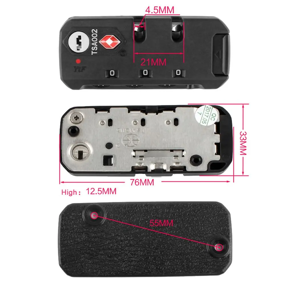 Hot TSA Customs Password Lock Multi-purpose Weatherproof 3-digit Combination Lock For Luggage Suitcase Anti-Theft Code Padlock