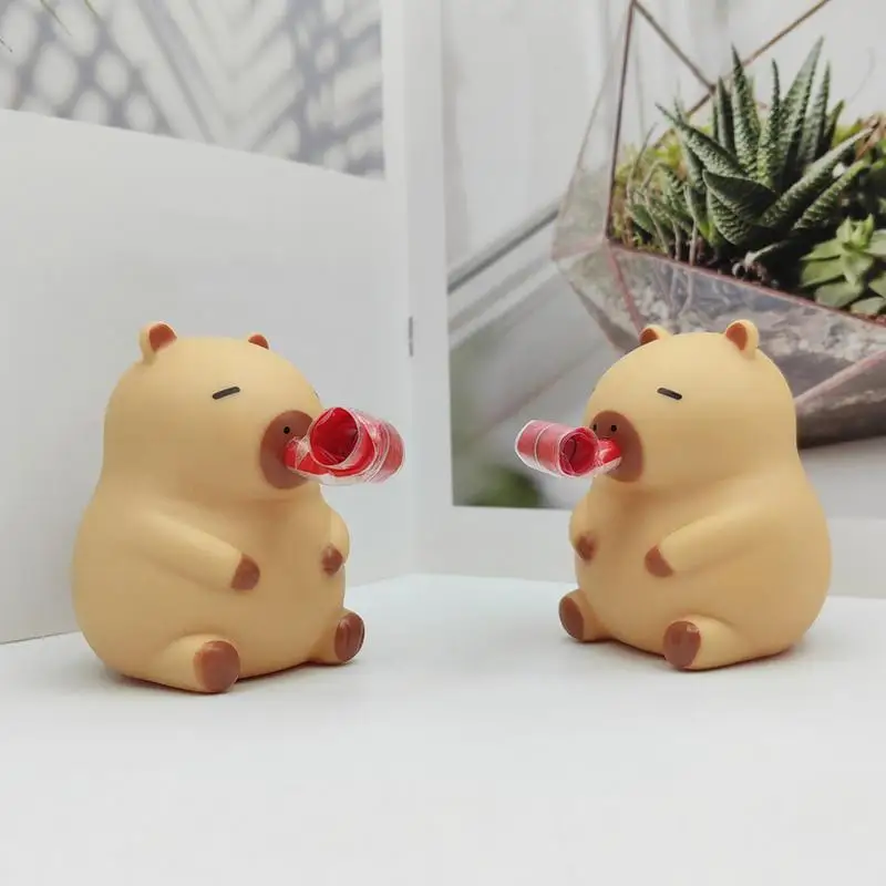 4pcs capybara squeeze toy sticking out tongue capybara Squish Toy Funny  Tongue Sticking Out Capybara Sensory Stress relief toys