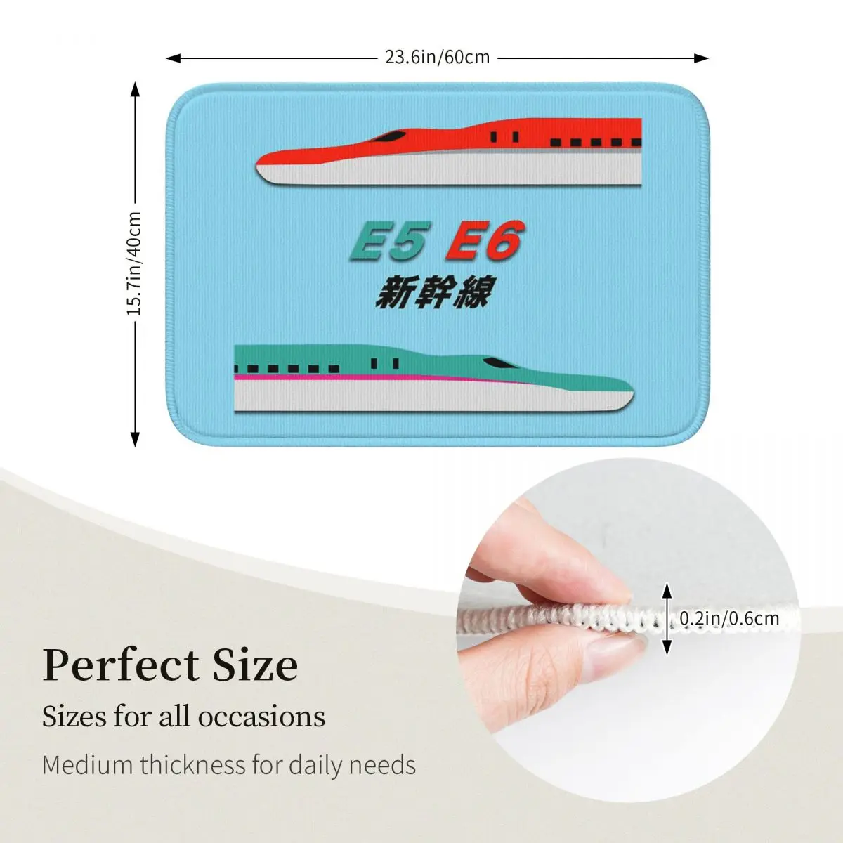 Japanese Shinkansen Bullet Trains Doormat Kitchen Entrance Home Floor Mat Non-slip Carpet Rug for Living room Footpad Mats