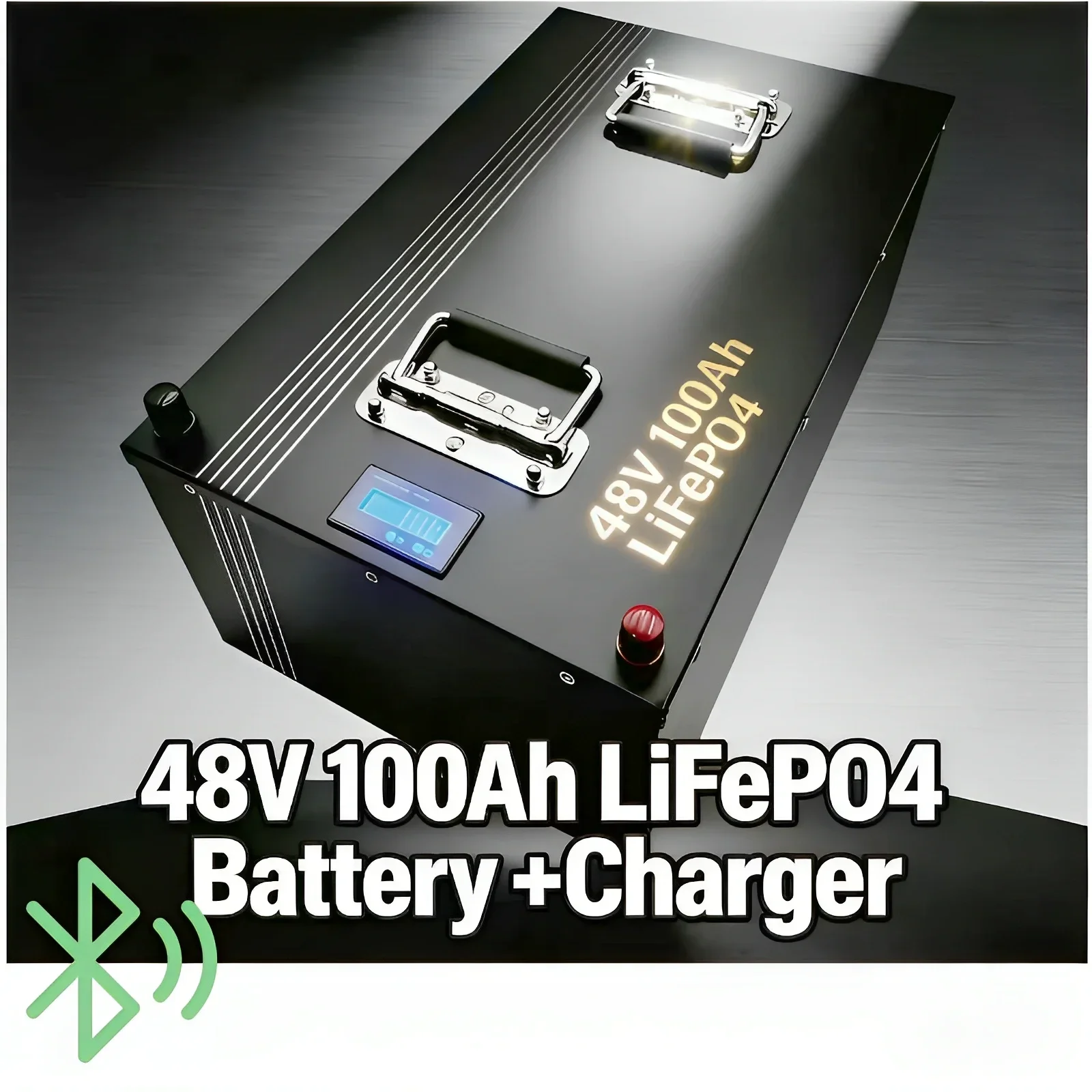 48V 100AH LiFePO4 Lithium Iron Phosphate Battery (Built-in BMS) for Tricycle/Golf Cart/Inverter/Solar Energy Storage/Scooter | F