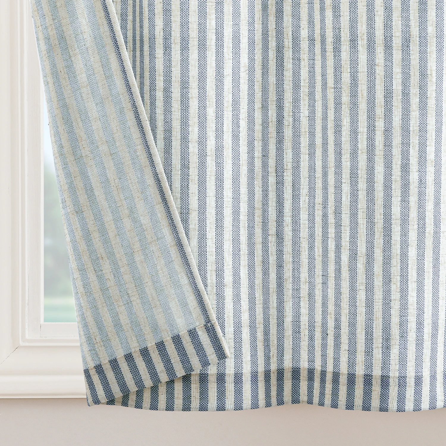 Jinchan Tab Top Linen Kitchen Curtains Farmhouse Modern Cafe Style Airy Rod Pocket Small Window Treatments 2 Panels 2 PCS