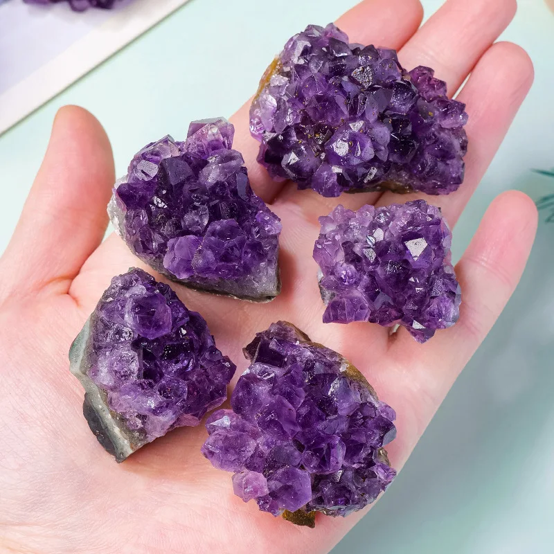 Natural Raw Amethyst Clusters&Bulk Crystals – Unpolished Healing Stones for Energy Balancing, Holistic Home Decor, Chakra