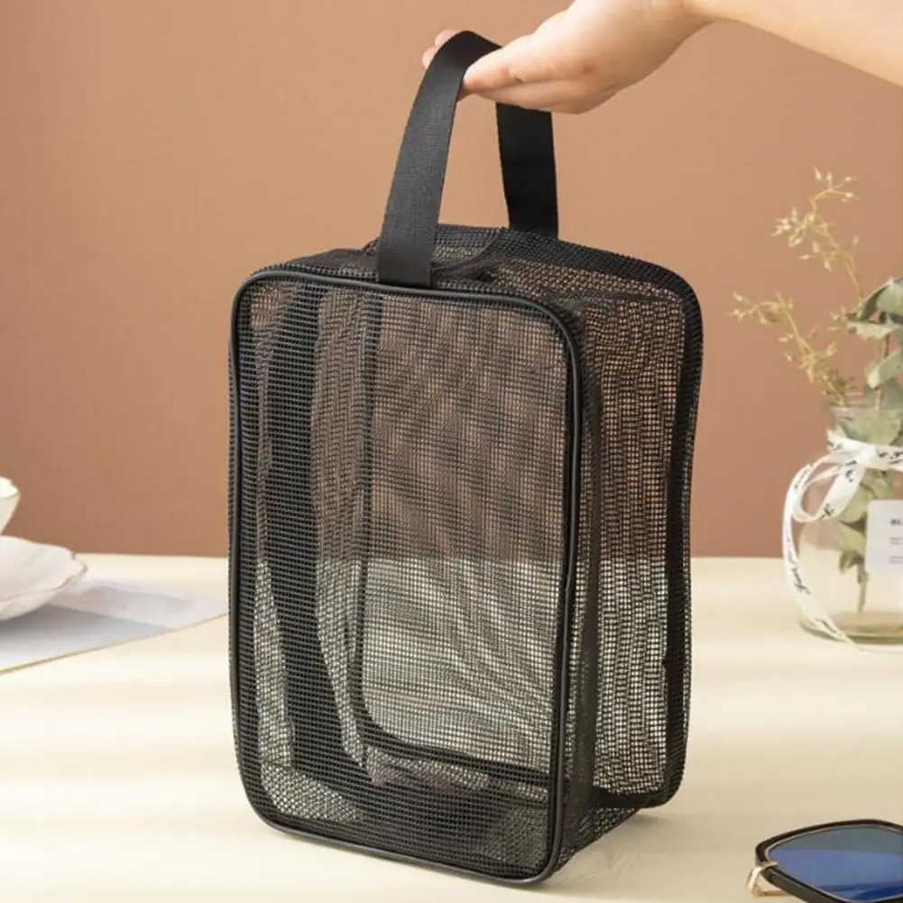 Cosmetic Storage Bag Travel-friendly Shower Bag Portable Toiletry Organizer Capacity Mesh Shower Bag for Quick-dry Gym Camping