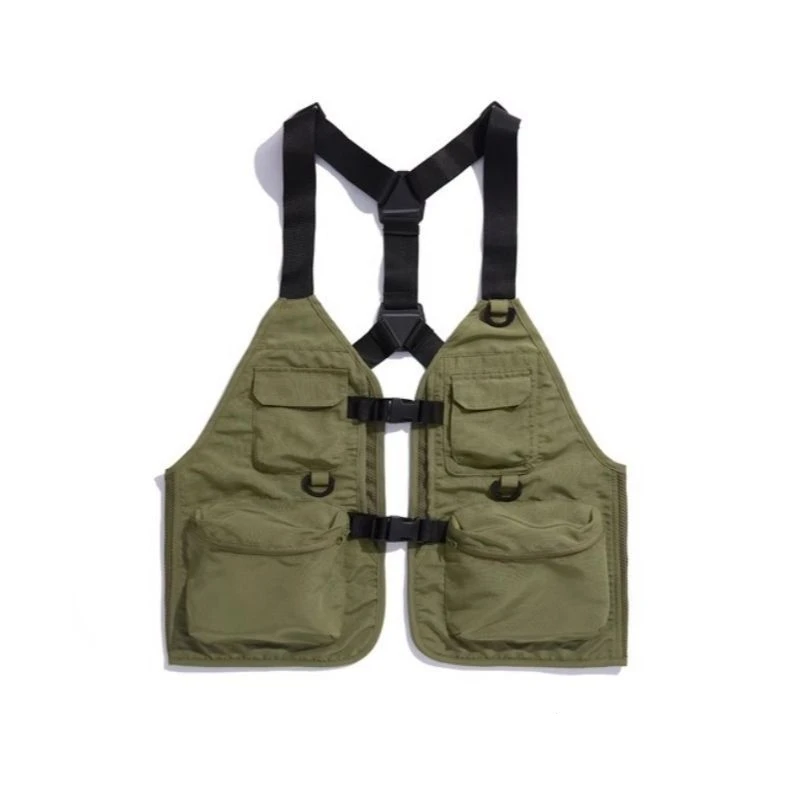 Unisex Fishing Vest Utility Gilet Multi-Pocket Adjustable Straps Techwear Streetwear Outdoor Workwear Gorpcore Mountain Vest