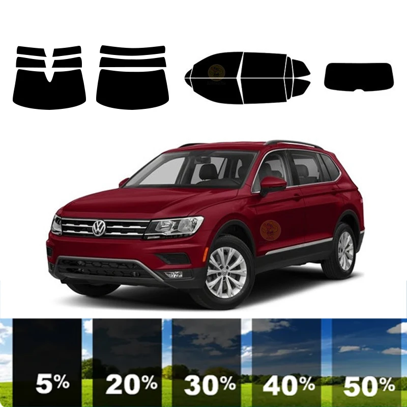 precut Removable Window Tint Film For Car 100% UVR 5%-70%VLT Heat Insulation Carbon ﻿For VOLKSWAGEN TIGUAN 4 DR SUV 2018-2023